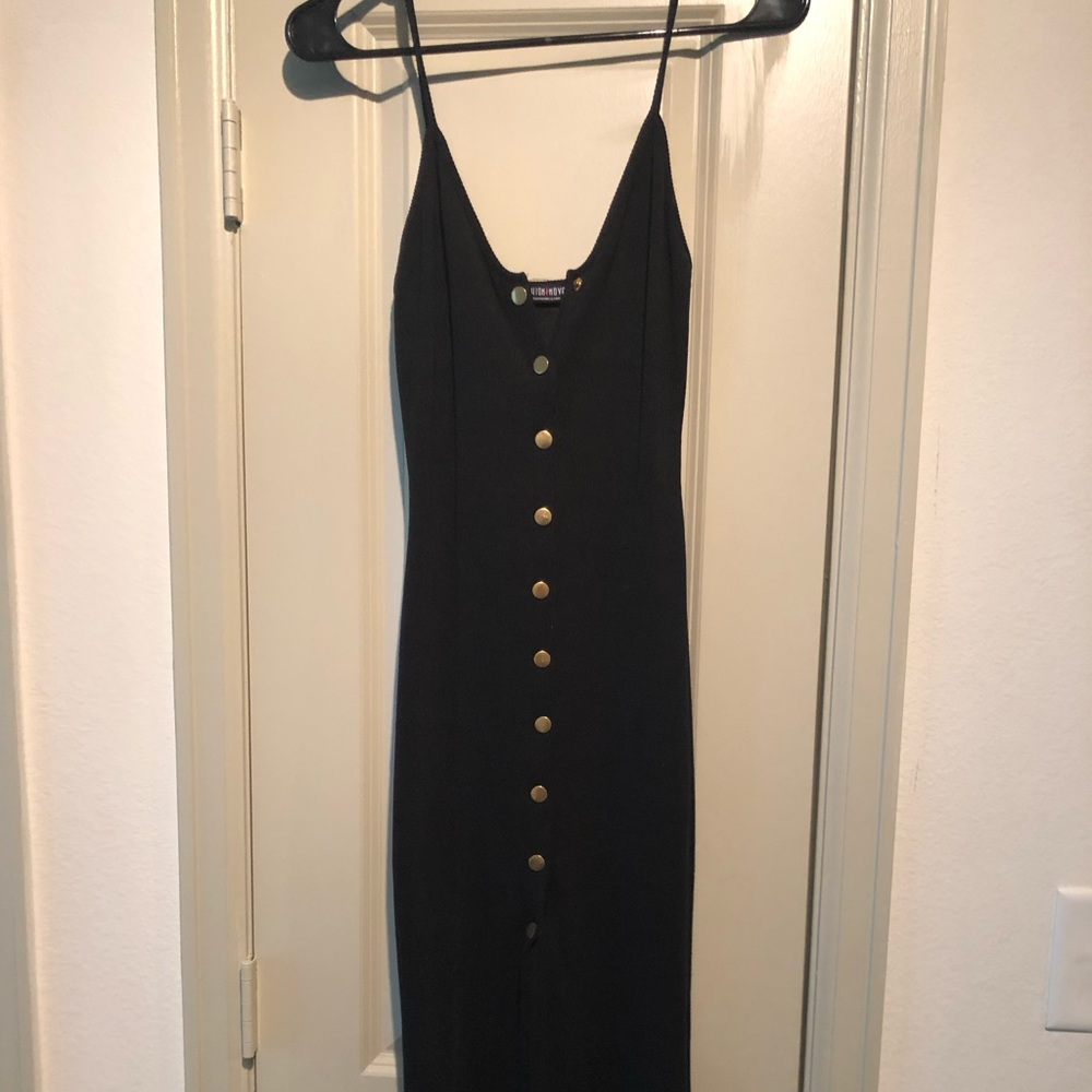 Black Midi Bodycon Dress
